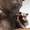 Figurka dekoracyjna Reading Bears 20x18 cm brązowa
