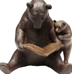 Figurka dekoracyjna Reading Bears 20x18 cm brązowa