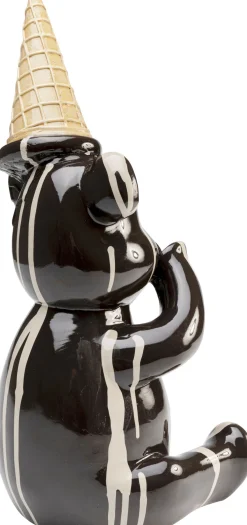 Figurka dekoracyjna Siedzący Gelato Bear Czarny 37cm