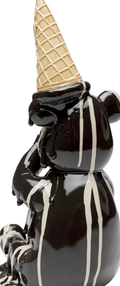 Figurka dekoracyjna Siedzący Gelato Bear Czarny 37cm