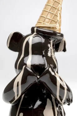 Figurka dekoracyjna Siedzący Gelato Bear Czarny 37cm
