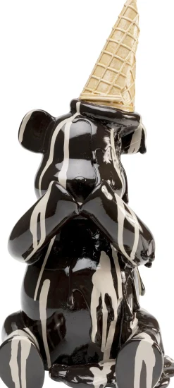 Figurka dekoracyjna Siedzący Gelato Bear Czarny 37cm