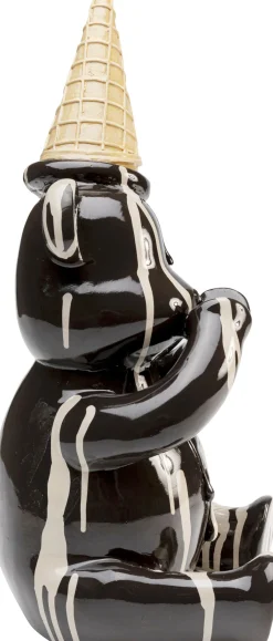 Figurka dekoracyjna Siedzący Gelato Bear Czarny 37cm