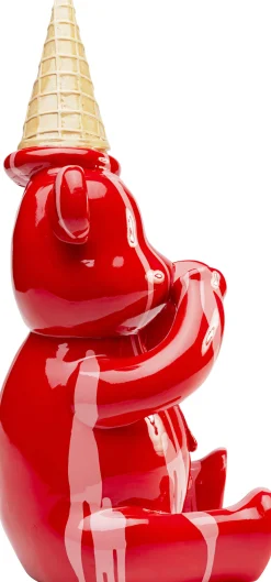 Figurka dekoracyjna Siedzący Gelato Bear Czerwony 37cm