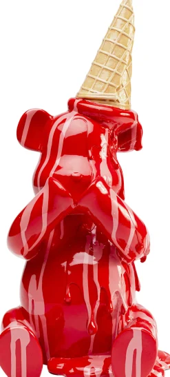 Figurka dekoracyjna Siedzący Gelato Bear Czerwony 37cm