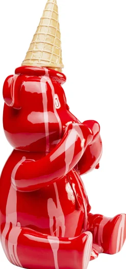 Figurka dekoracyjna Siedzący Gelato Bear Czerwony 37cm