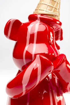 Figurka dekoracyjna Siedzący Gelato Bear Czerwony 37cm