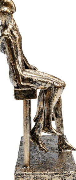 Figurka dekoracyjna Sitting Break 20x24 cm złota