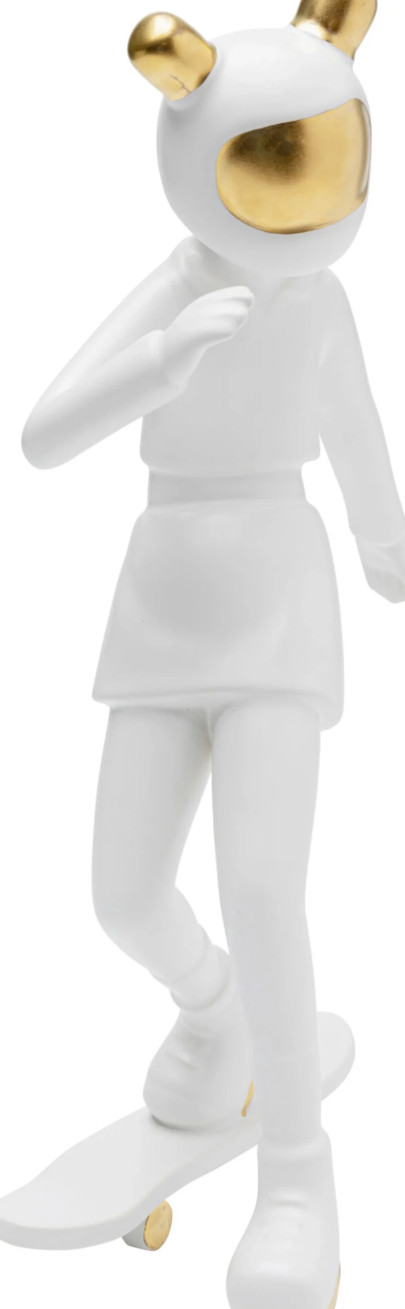 Figurka dekoracyjna skater astronauta biała 17x33 cm