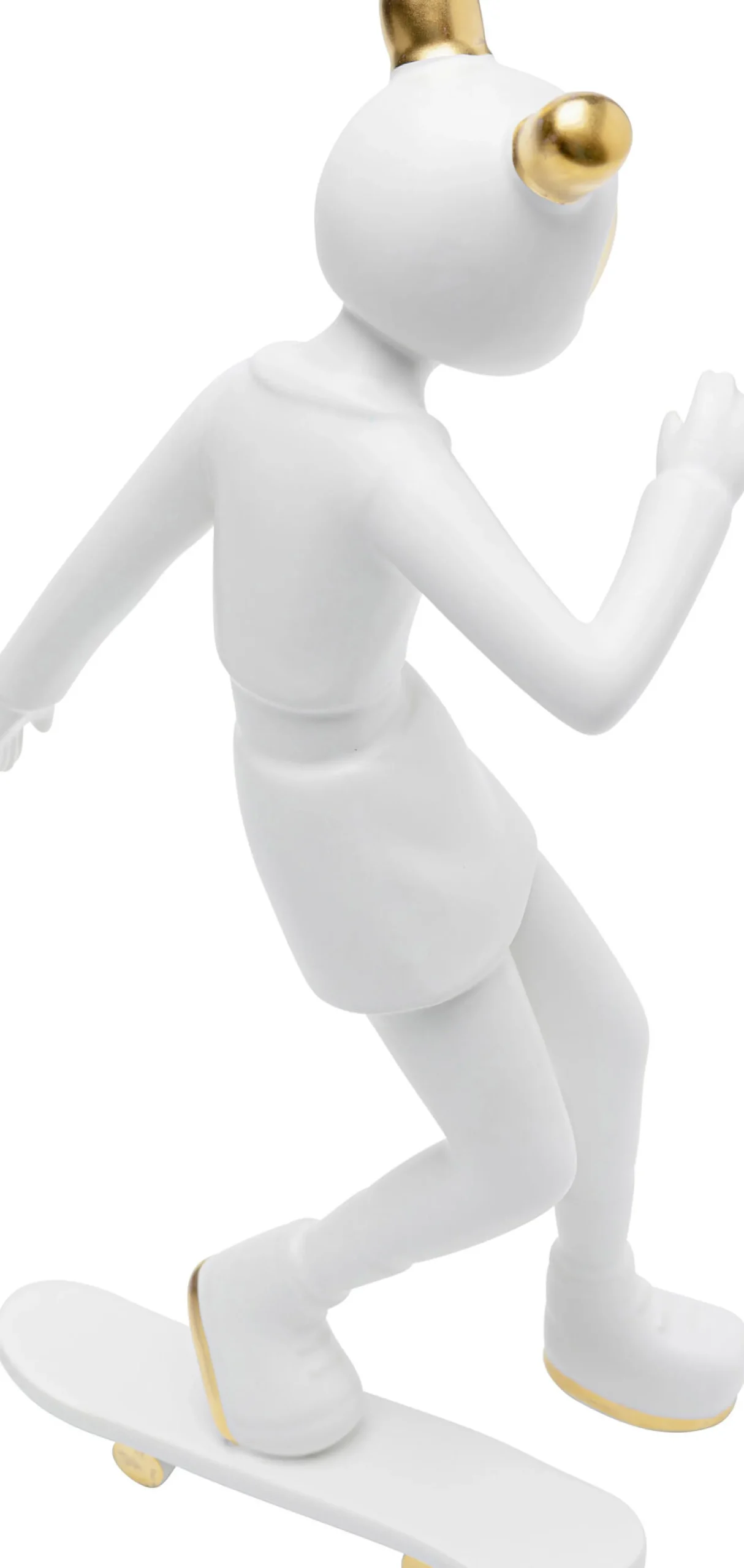 Figurka dekoracyjna skater astronauta biała 17x33 cm