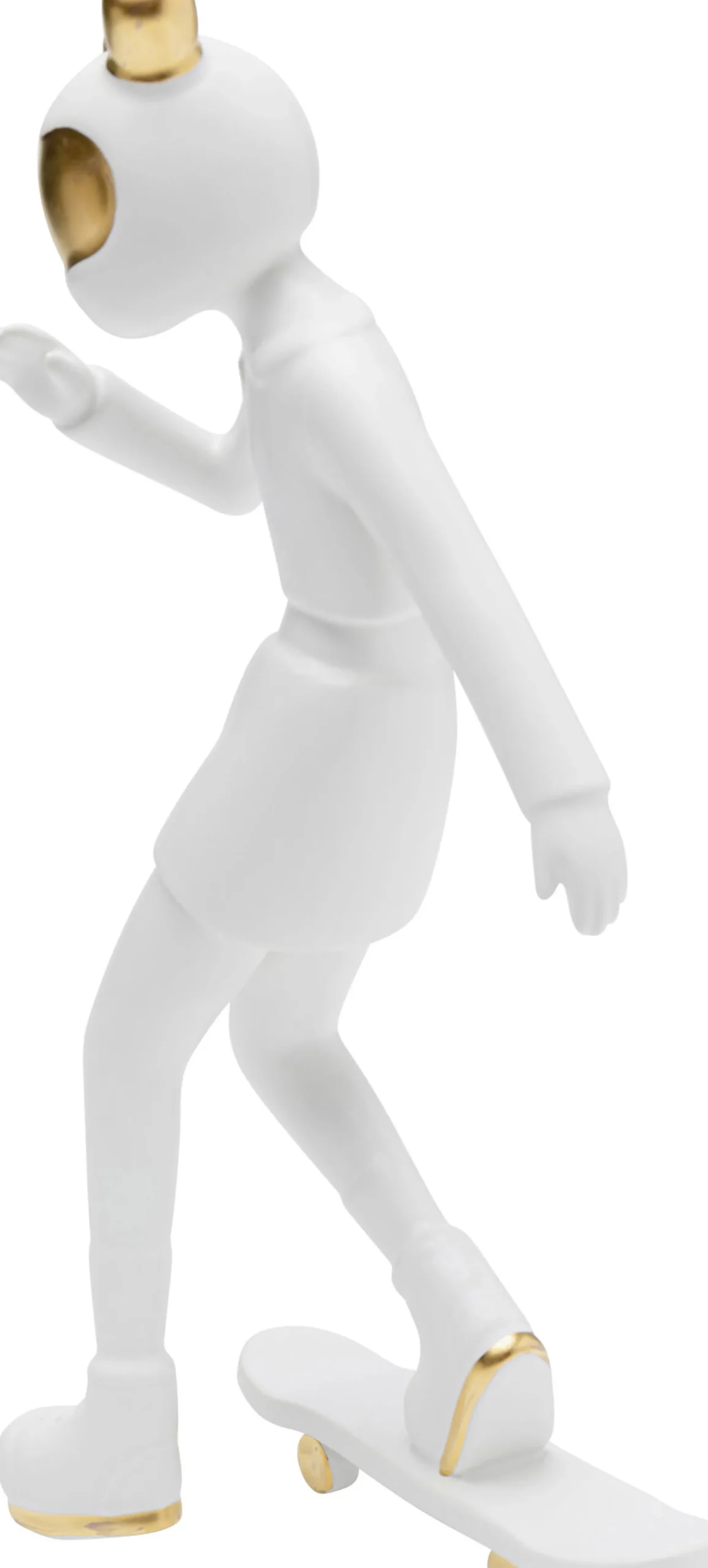 Figurka dekoracyjna skater astronauta biała 17x33 cm