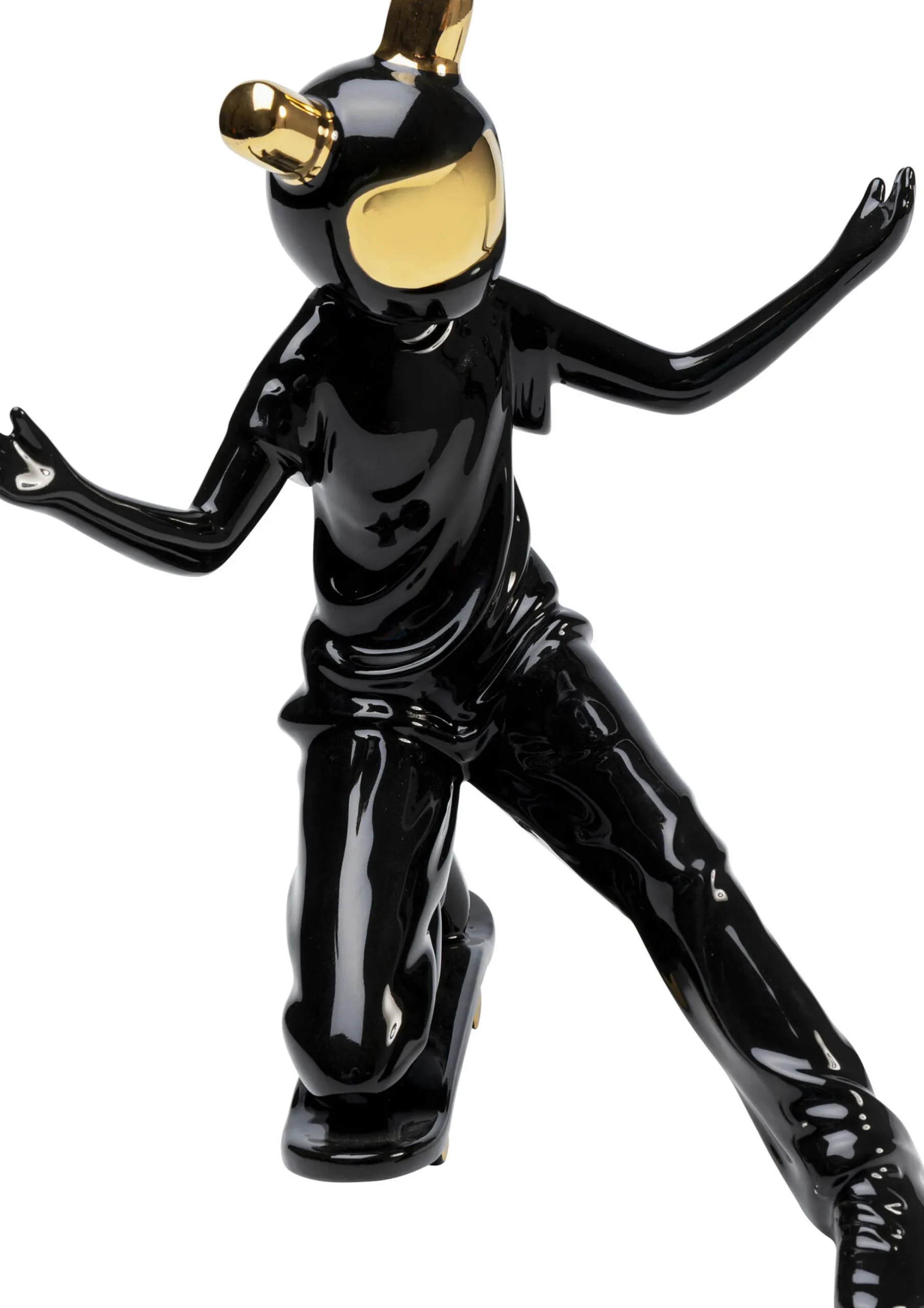 Figurka dekoracyjna skater astronauta 26x21 cm czarna