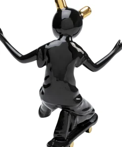 Figurka dekoracyjna skater astronauta 26x21 cm czarna