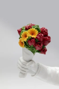 Figurka dekoracyjna Street Art Bouquet biała 27cm