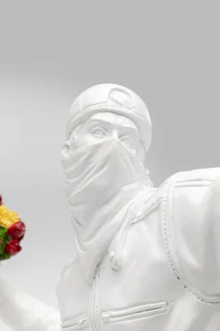 Figurka dekoracyjna Street Art Bouquet biała 27cm