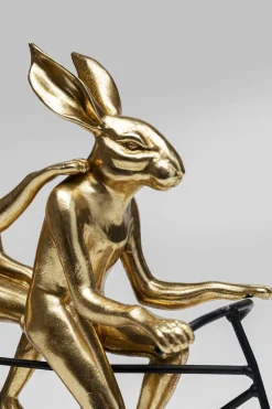 Figurka dekoracyjna Tandem Rabbits 43x34 cm czarno-złota