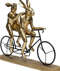 Figurka dekoracyjna Tandem Rabbits 43x34 cm czarno-złota