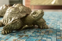 Figurka dekoracyjna Turtle 26x20 cm złota