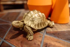 Figurka dekoracyjna Turtle 26x20 cm złota
