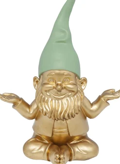 Figurka dekoracyjna Zwerg Meditation 15x19 cm złota