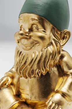 Figurka dekoracyjna Zwerg Sitting 9x19 cm zielona
