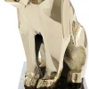 Figurka dekroacyjna Lion on Marble 31x34 cm złota