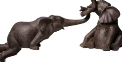 Figurki dekoracyjne Elephant Circus 54x22 cm ciemnobrązowe
