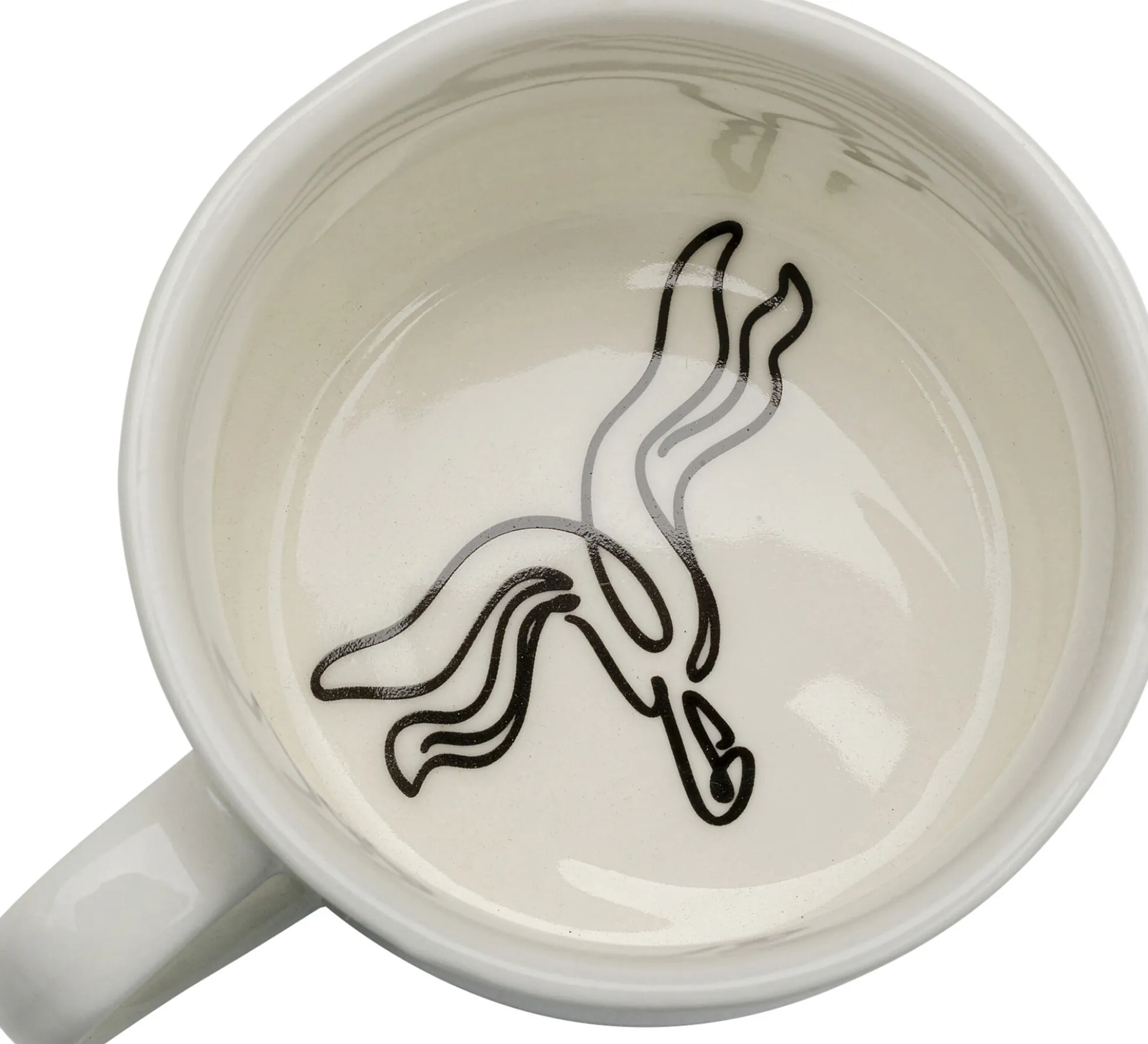 Filiżanka ze spodkiem porcelana ręcznie malowana 160 ml banan