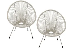 Fotel Acapulco Mono Beżowy 2/Set