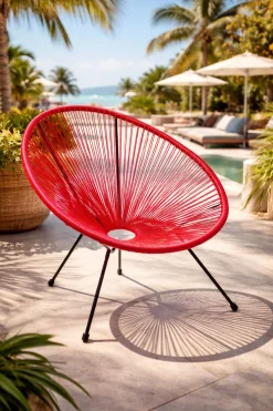 Fotel Acapulco 73x85 cm wiśniowy