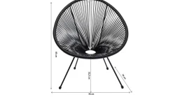 Fotel Acapulco 73x85 cm wiśniowy