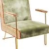 Fotel Aunt Betty 75x85 cm jasnozielony
