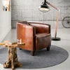 Fotel Cigar Lounge 72x70 cm brązowy skóra naturalna