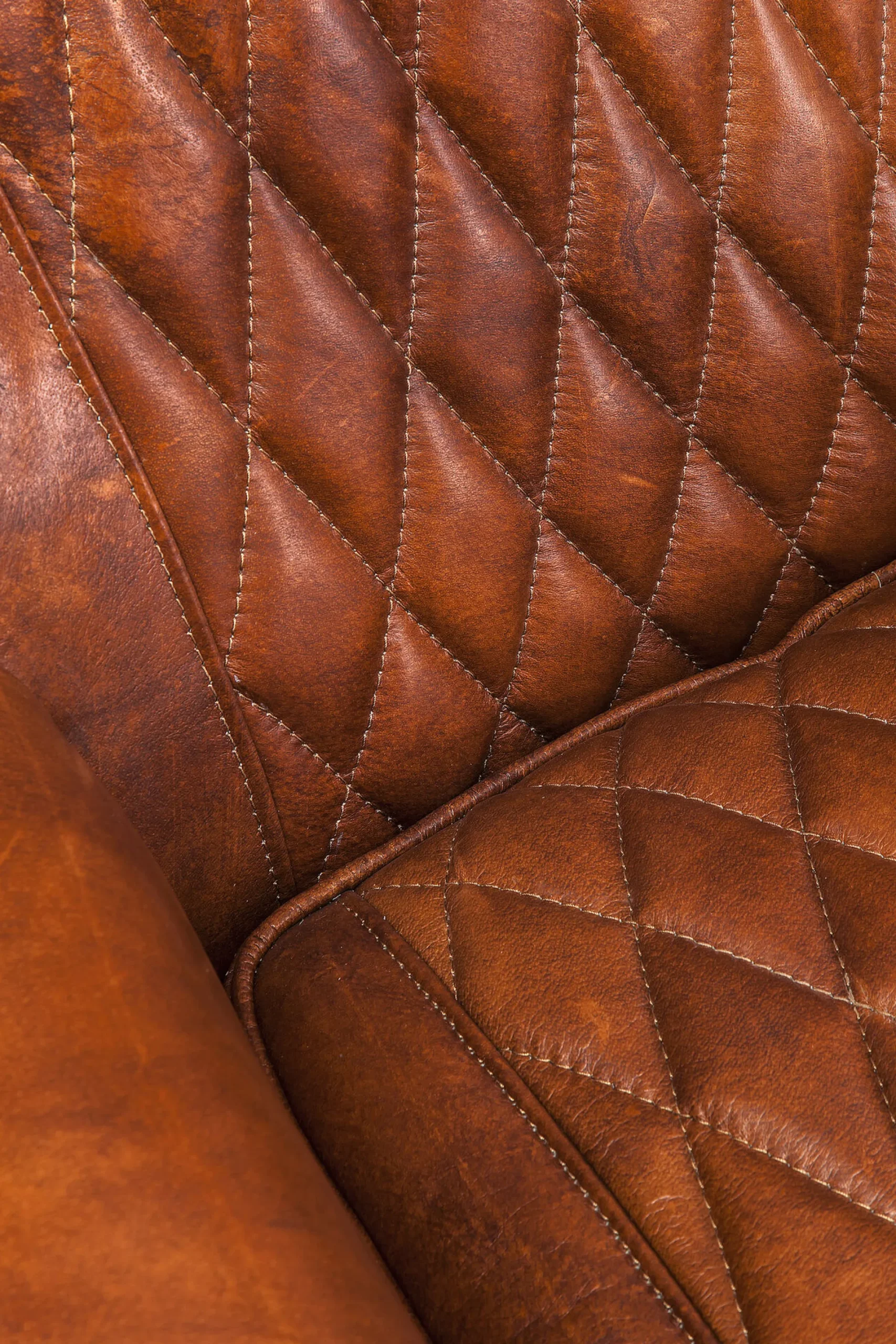 Fotel Country Side 83x90 cm brązowy skóra naturalna