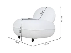 Fotel Kumo żółty 70cm
