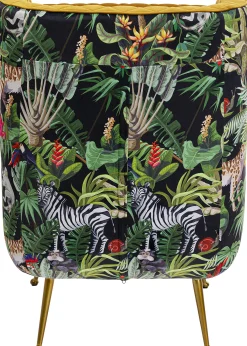 Fotel Nonna Jungle 75x102 cm kolorowy - siedzisko musztardowe