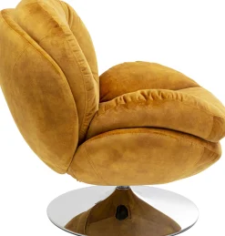 Fotel obrotowy Cosy 81x84 cm bursztynowy