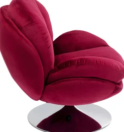 Fotel obrotowy Cosy 81x84 cm jagodowy