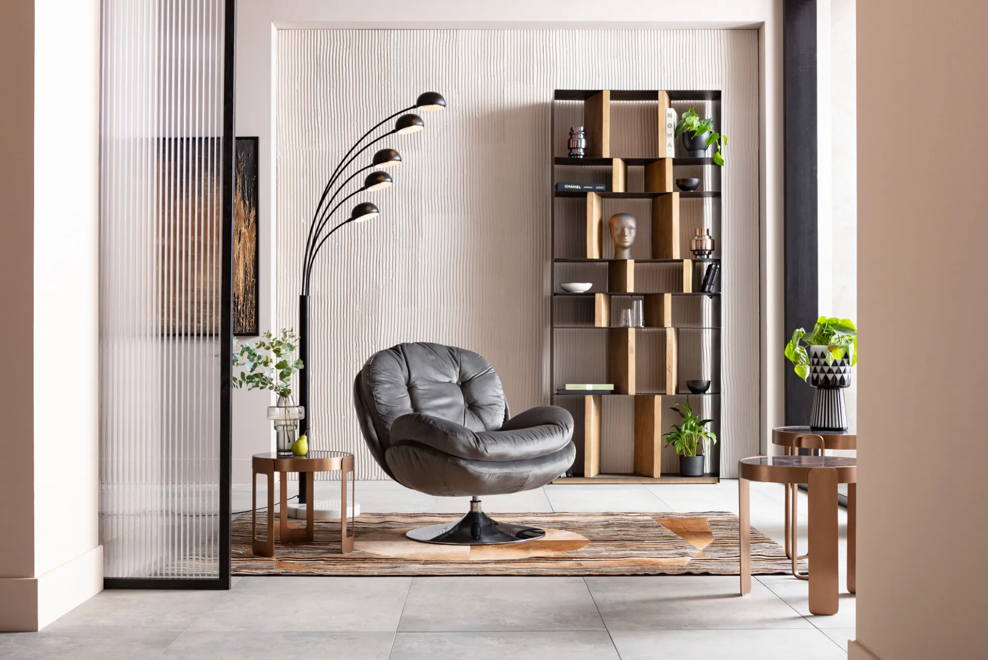 Fotel obrotowy Cosy 81x84 cm szary
