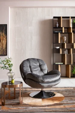 Fotel obrotowy Cosy 81x84 cm szary