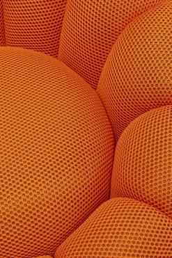 Fotel obrotowy do salonu nowoczesny pomarańczowy 94x66 cm
