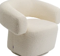 Fotel obrotowy Maye 76x86 cm kremowy