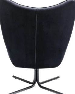 Fotel obrotowy Oscar Velvet 82x95 cm czarny