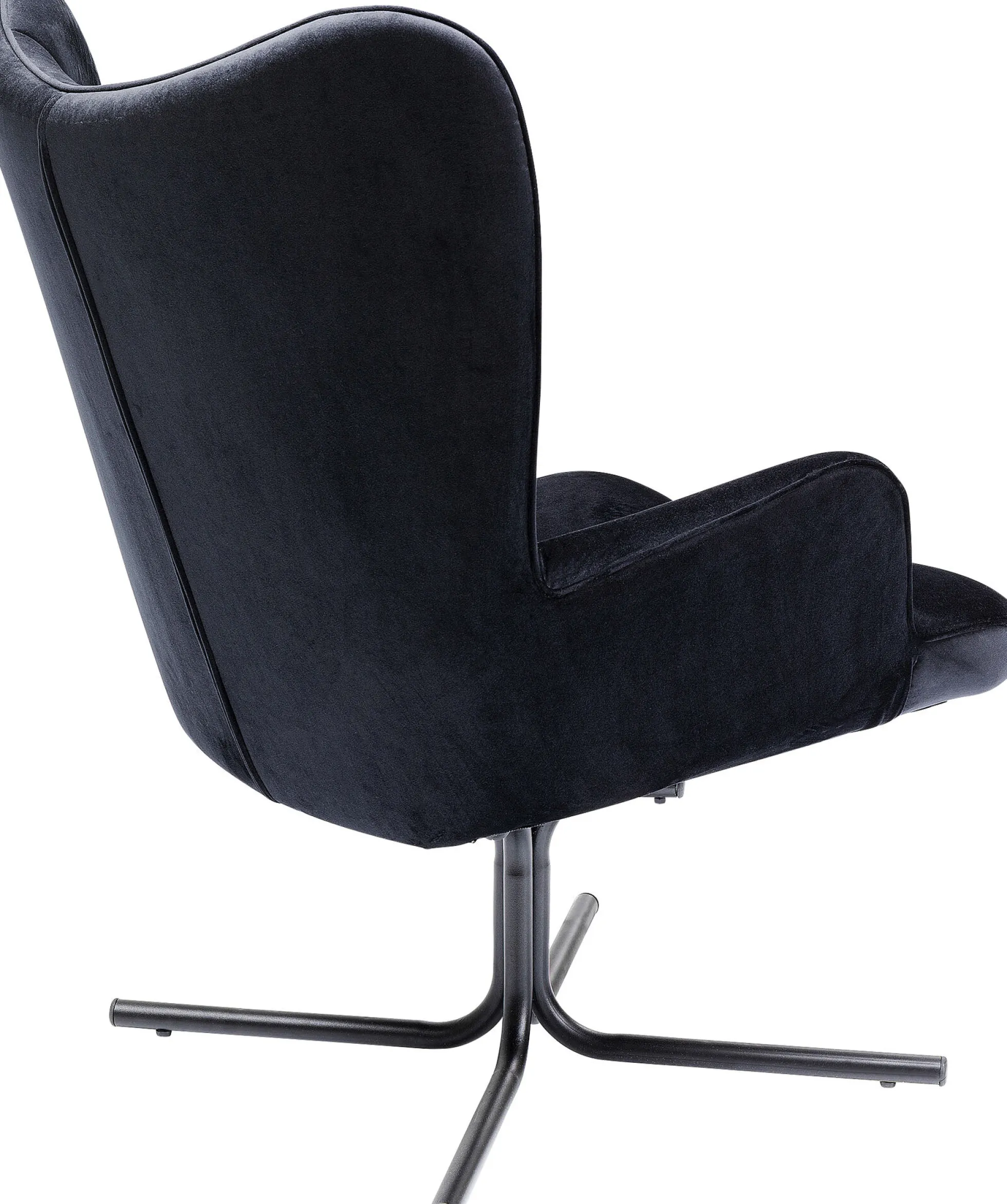 Fotel obrotowy Oscar Velvet 82x95 cm czarny
