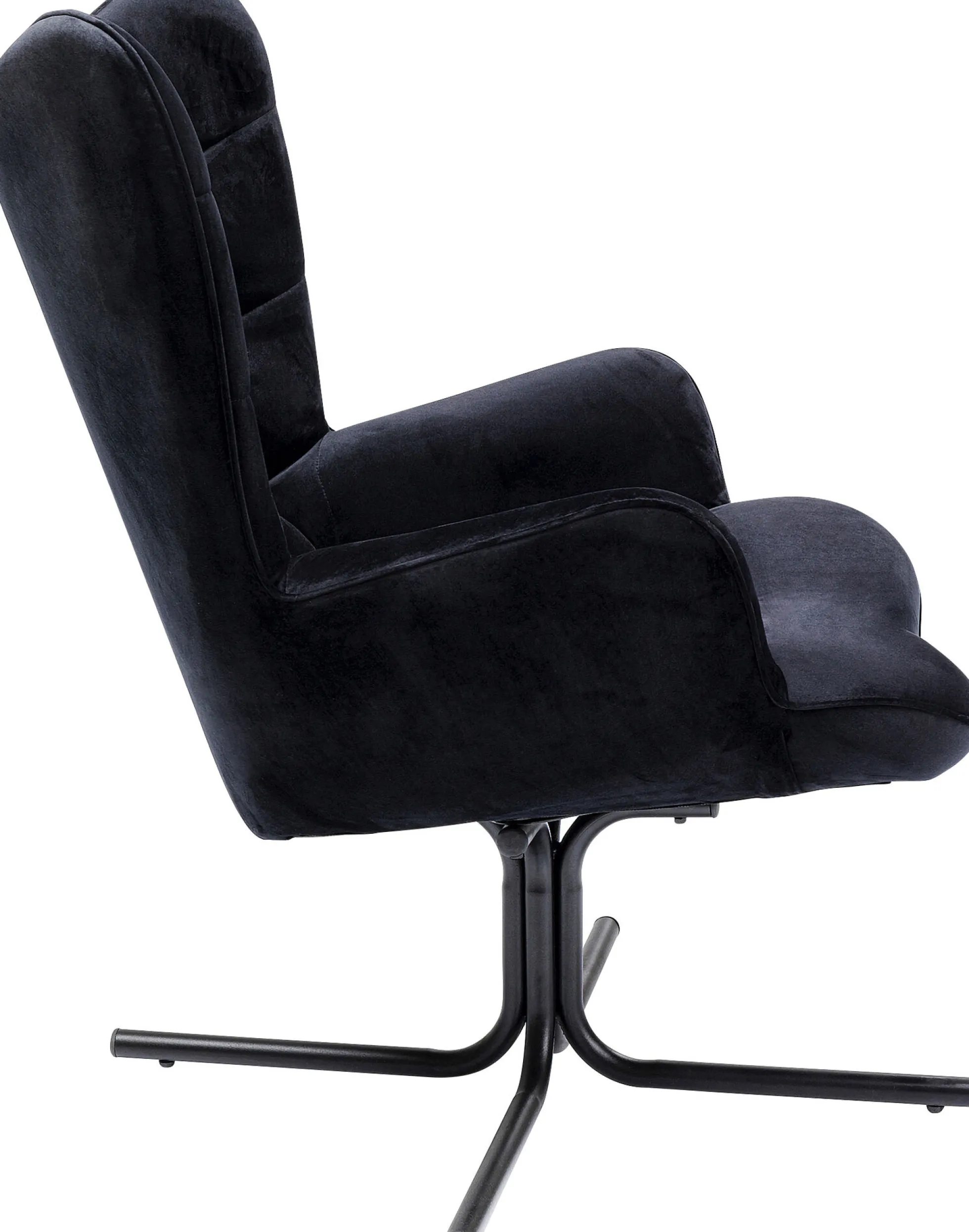 Fotel obrotowy Oscar Velvet 82x95 cm czarny
