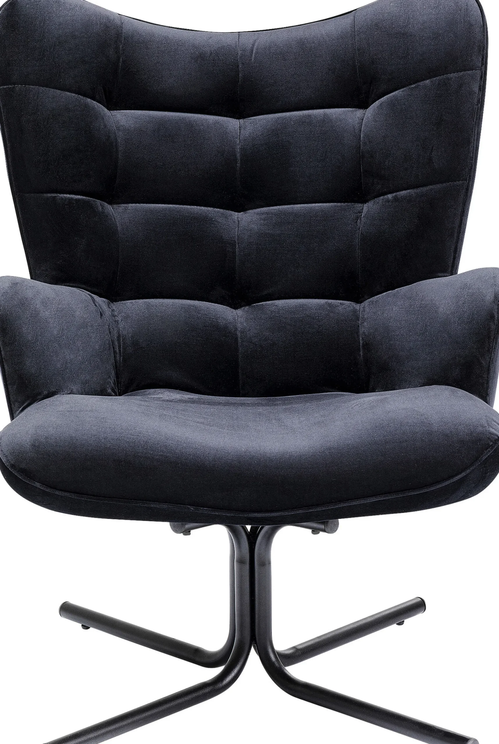 Fotel obrotowy Oscar Velvet 82x95 cm czarny