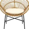 Fotel ogrodowy Bali 75x83 cm naturalny - nogi czarne