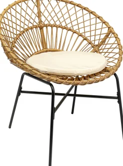 Fotel ogrodowy Bali 75x83 cm naturalny - nogi czarne