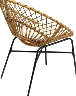 Fotel ogrodowy Bali 75x83 cm naturalny - nogi czarne
