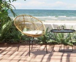 Fotel ogrodowy Bali 75x83 cm naturalny - nogi czarne